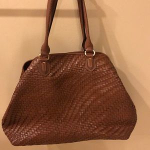 Cole Haan woven leather tote